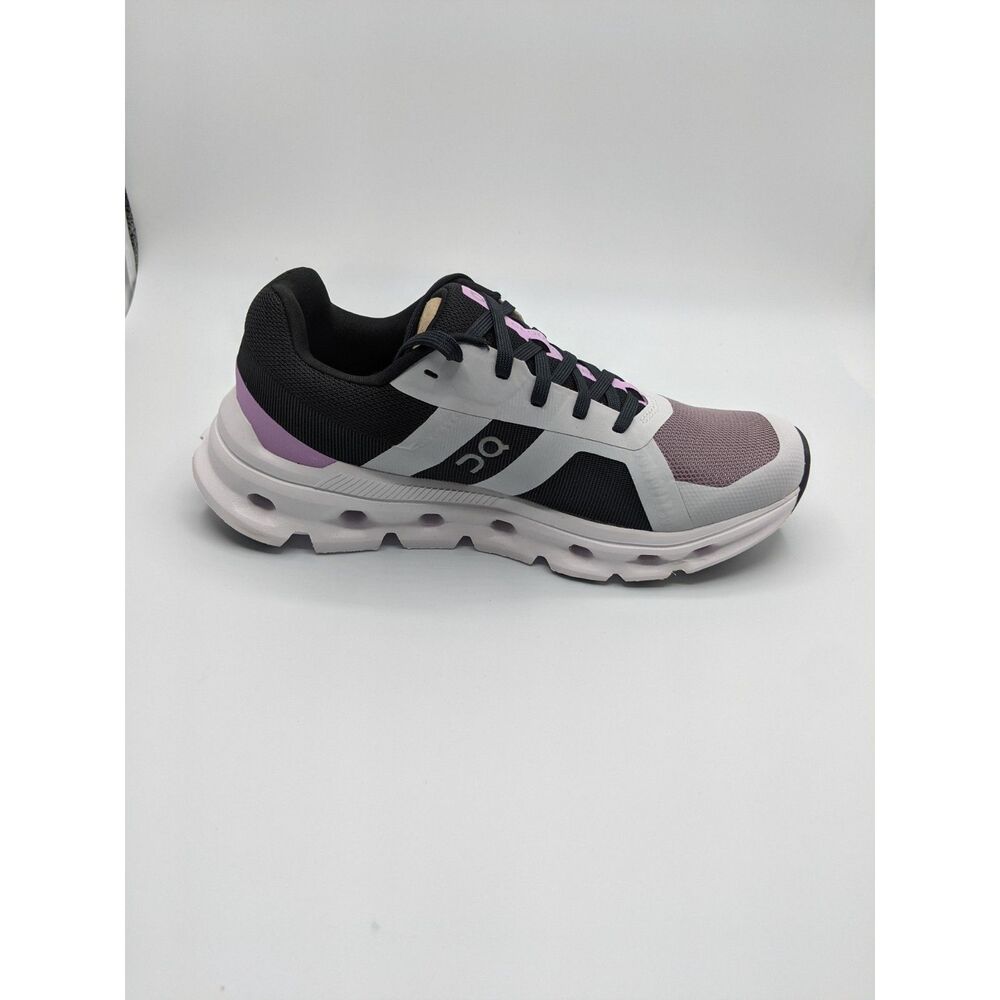 On Women's Cloudrunner Sneakers, Heron/Black, 6 Medium US - Picture 5 of 9